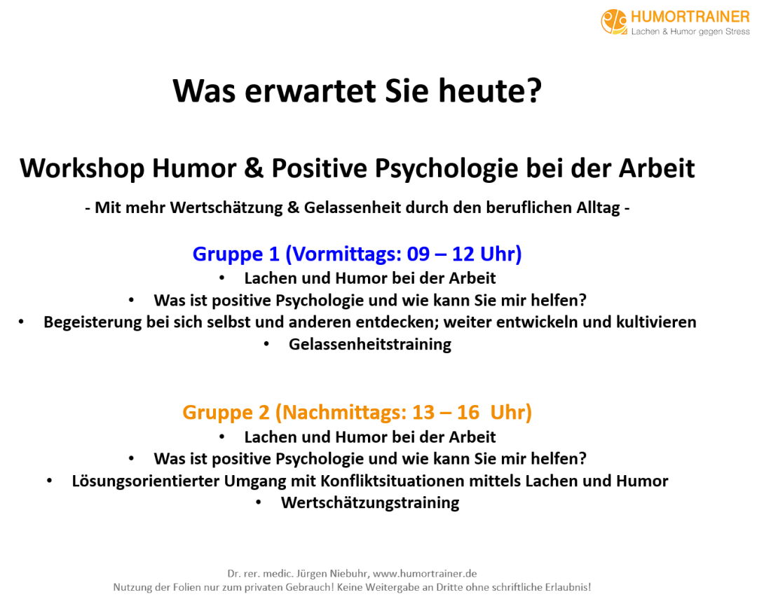 Wertschätzungstraining, Gelassenheitstraining
