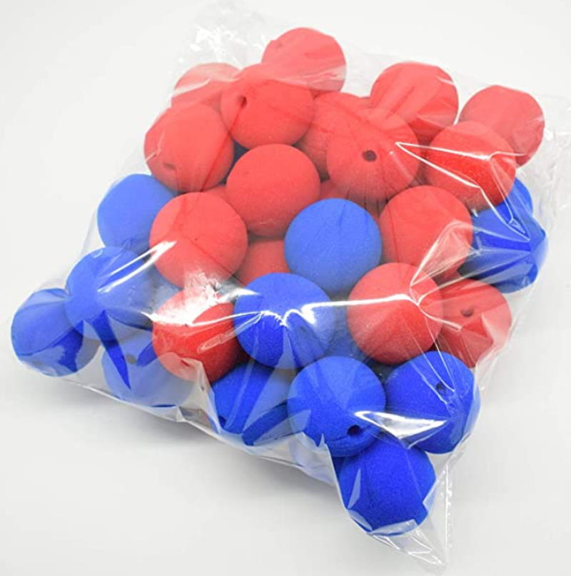 Humorübung - roten oder blauen Clownsnase