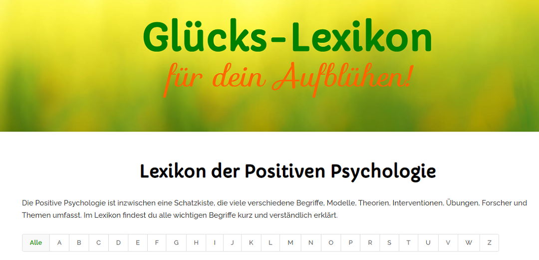Lexikon der Positiven Psychologie